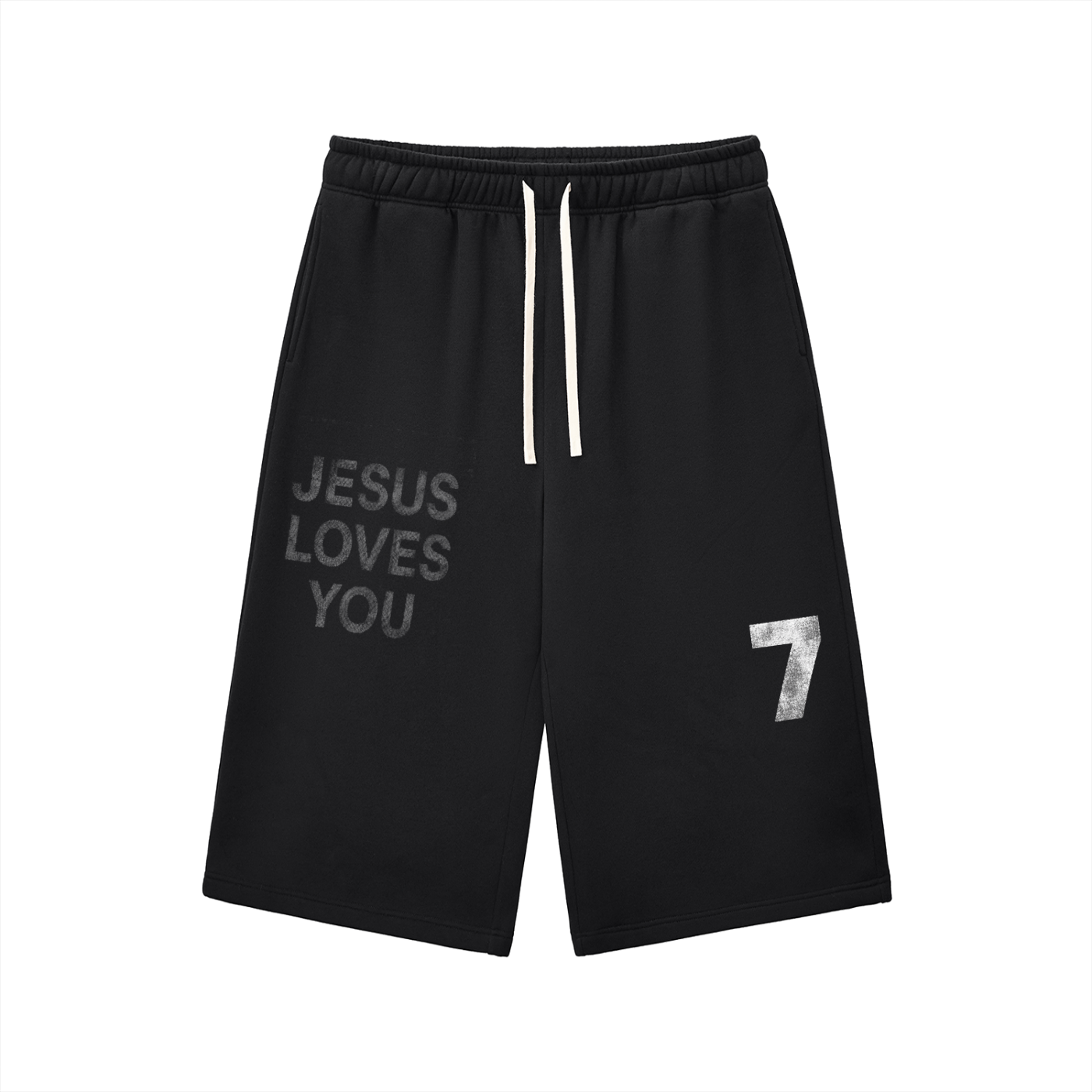 Relaxed Drawstring Three-quarter Sweatpants