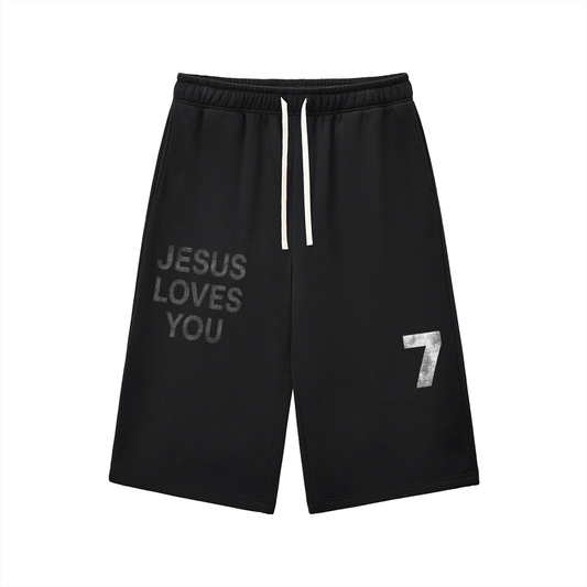 Relaxed Drawstring Three-quarter Sweatpants
